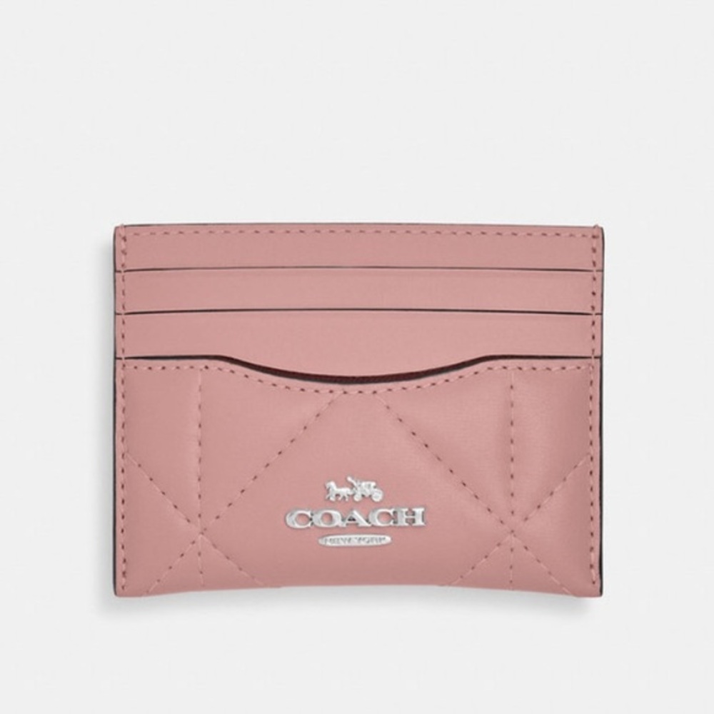 Coach Slim Id Card Case With Puffy Diamond Quilting